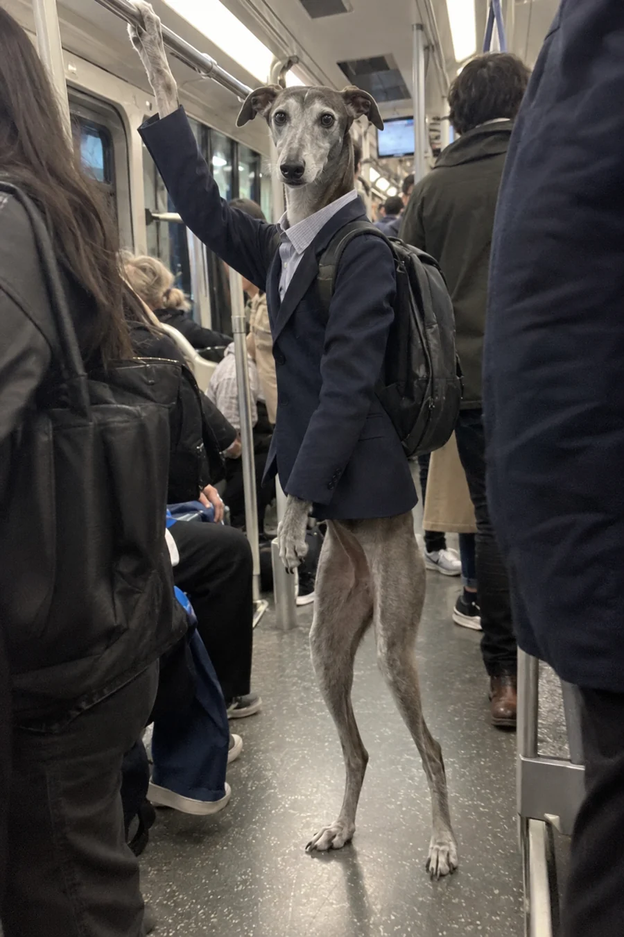 grey greyhound, Train commuter
